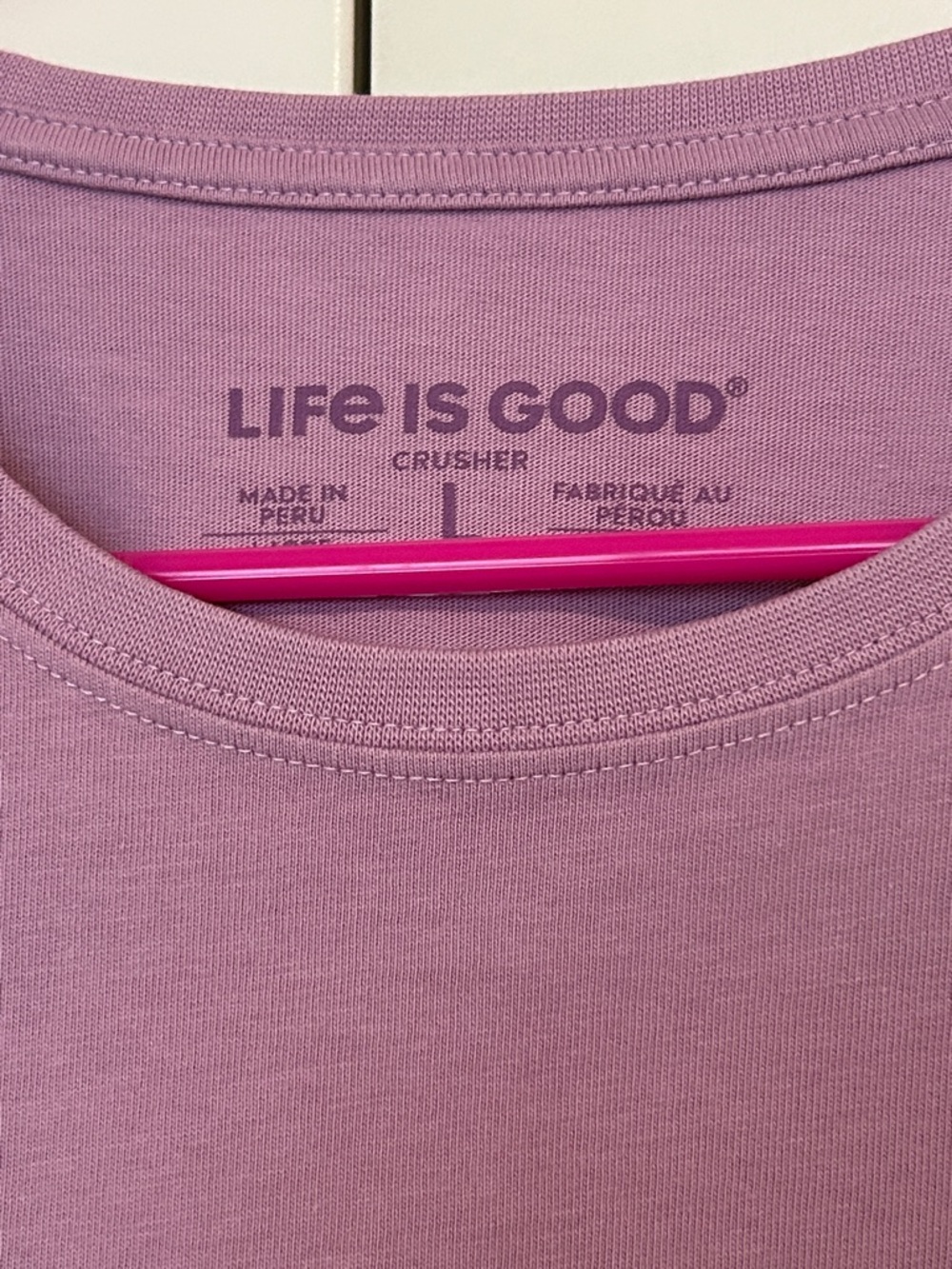 Life Is Good Mauve Pink Cat Tee size large - Picture 4 of 8